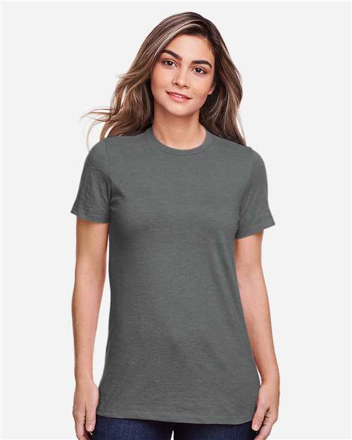 Gildan 64001LCVC Women's Softstyle CVC T-Shirt - Gunmetal - model front
