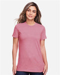 Gildan 64001LCVC Women's Softstyle CVC T-Shirt - Plumrose - model front