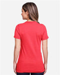 Gildan 64001LCVC Women's Softstyle CVC T-Shirt - Red Mist - model back