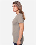 Gildan 64001LCVC Women's Softstyle CVC T-Shirt - Slate - model side