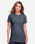 Gildan 64001LCVC Women's Softstyle CVC T-Shirt - Steel Blue - model front