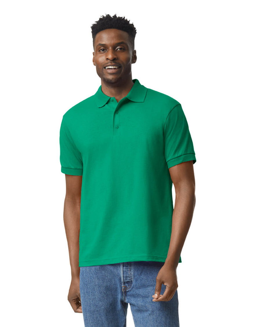 Gildan G880 DryBlend Jersey Knit Sport Shirt - Kelly Green - model front