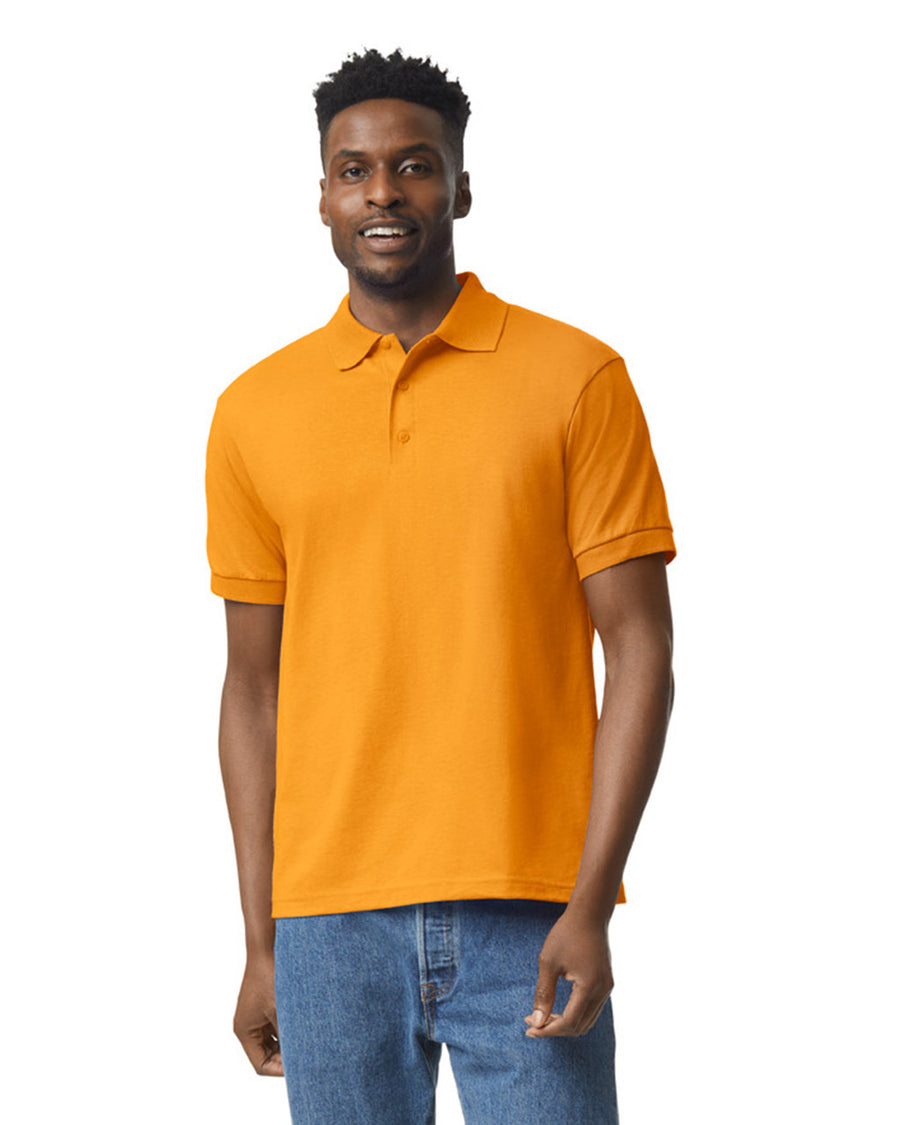 Gildan G880 DryBlend Jersey Knit Sport Shirt - Gold - model front