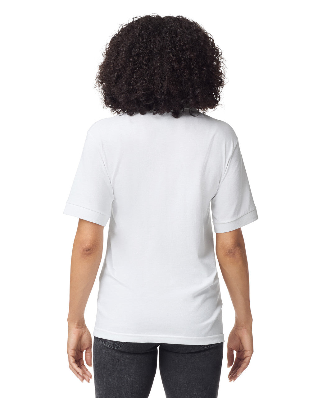 Gildan G880 DryBlend Jersey Knit Sport Shirt - White - model back
