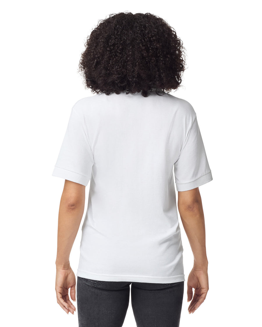 Gildan G880 DryBlend Jersey Knit Sport Shirt - White - model back