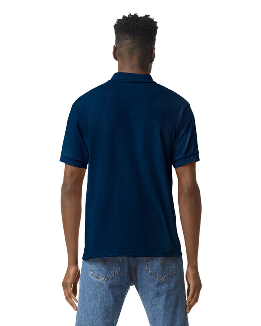 Gildan G880 DryBlend Jersey Knit Sport Shirt - Navy - model back