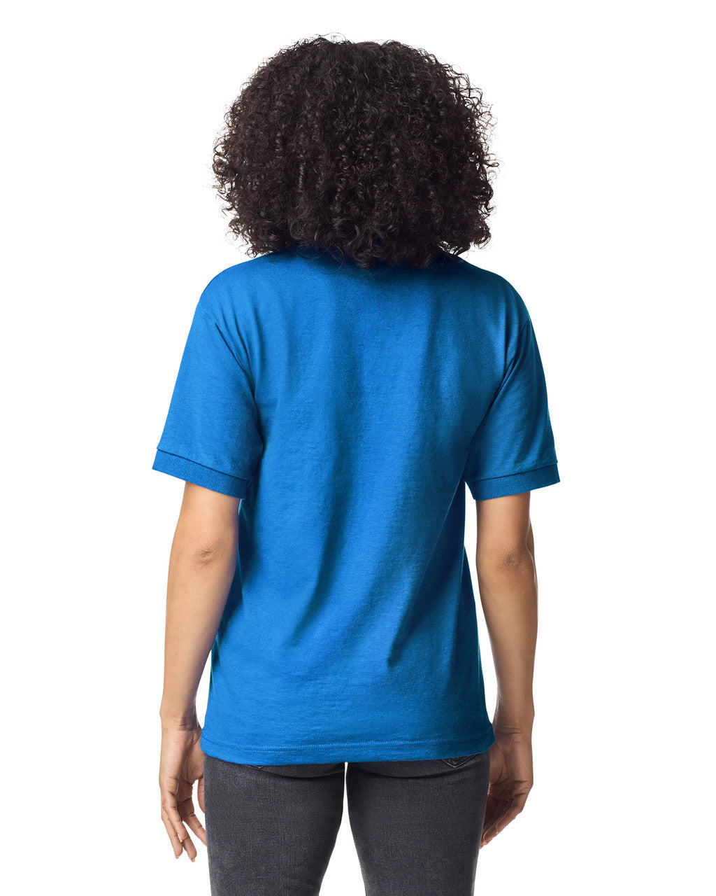 Gildan G880 DryBlend Jersey Knit Sport Shirt - Royal - model back