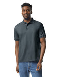 Gildan G880 DryBlend Jersey Knit Sport Shirt - Dark Heather - model front