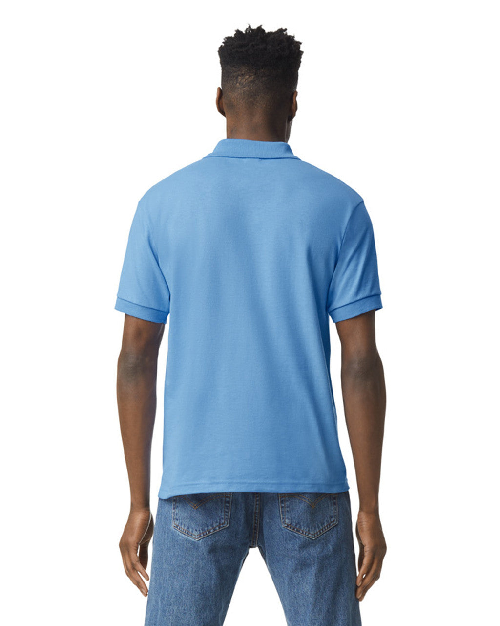 Gildan G880 DryBlend Jersey Knit Sport Shirt - Carolina Blue - model back