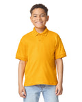 Gildan 8800B Youth DryBlend Jersey Polo - Gold - model front