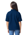 Gildan 8800B Youth DryBlend Jersey Polo - Navy - model back