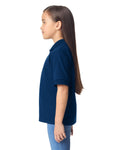 Gildan 8800B Youth DryBlend Jersey Polo - Navy - model side