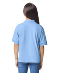 Gildan 8800B Youth DryBlend Jersey Polo - Light Blue - model back