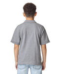 Gildan 8800B Youth DryBlend Jersey Polo - Sport Grey - model back