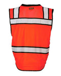 Kishigo S5004-5005 Unisex High-Performance Surveyors Vest - Fluorescent Red (S5704) - back