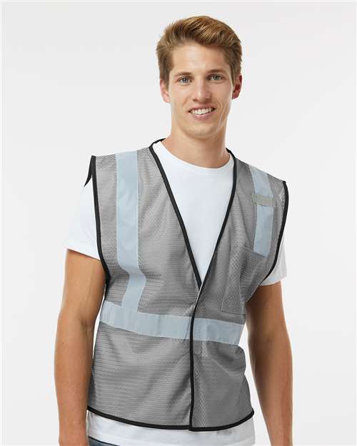 Kishigo B120-131 Unisex EV Series Enhanced Visibility Non-ANSI Vest - Grey - B131 - model front
