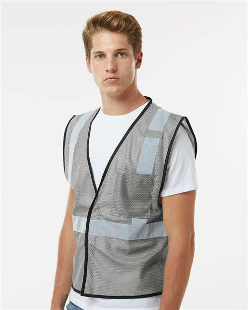 Kishigo B120-131 Unisex EV Series Enhanced Visibility Non-ANSI Vest - Grey - B131 - model side