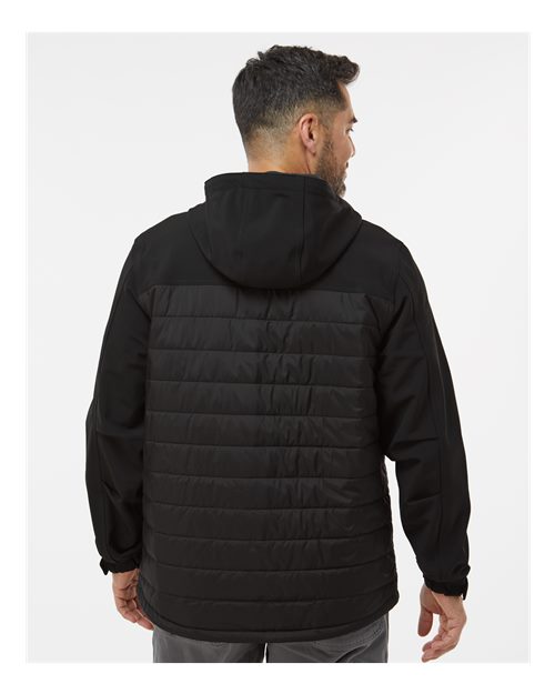 DRI DUCK 5324 Men's Pinnacle Soft Shell Puffer Jacket - Black - model back