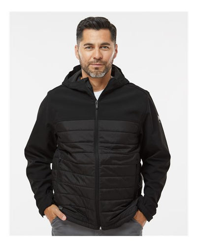 DRI DUCK 5324 Men's Pinnacle Soft Shell Puffer Jacket - Black - model front