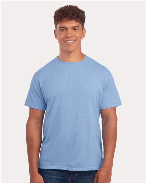 Jerzees 560MR Premium Blend Ring-Spun T-Shirt - Carolina Heather - model front