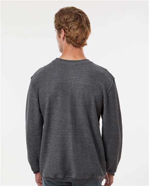MV Sport 19179 Unisex Corded Crewneck Sweatshirt - Charcoal - model back