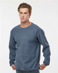 MV Sport 19179 Unisex Corded Crewneck Sweatshirt - Navy - model front