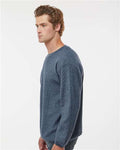 MV Sport 19179 Unisex Corded Crewneck Sweatshirt - Navy - model side