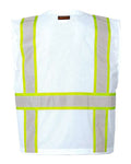 Kishigo B100-111 Unisex EV Series Enhanced Visibility Multi-Pocket Mesh Vest - White - B105 - back