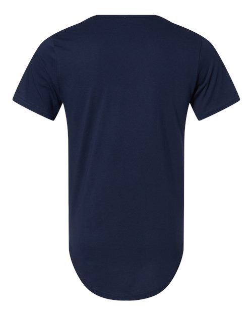 BELLA + CANVAS 3003 Men's Jersey Curved Hem Tee - Navy - back