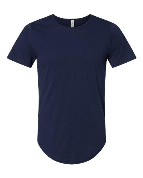 BELLA + CANVAS 3003 Men's Jersey Curved Hem Tee - Navy - front