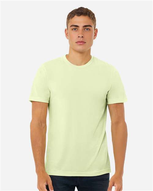 Bella+Canvas BC3413 Unisex Triblend Short Sleeve Tee - Spring Green Triblend - model front