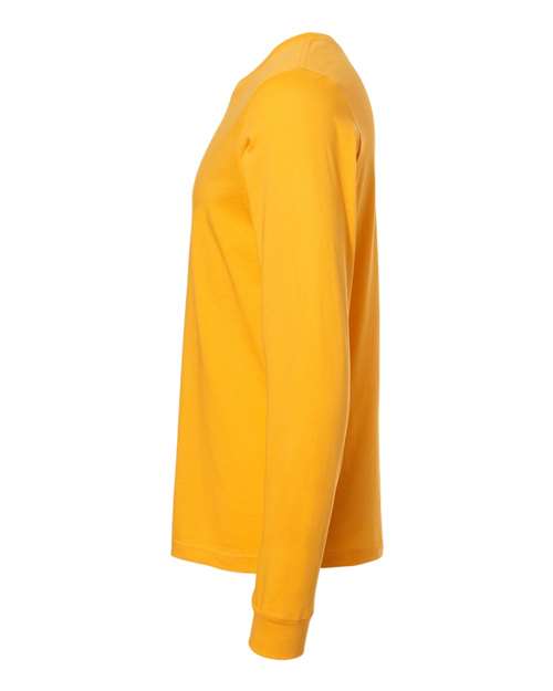 Bella+Canvas 3501 Unisex Jersey Long Sleeve Tee - Gold - side
