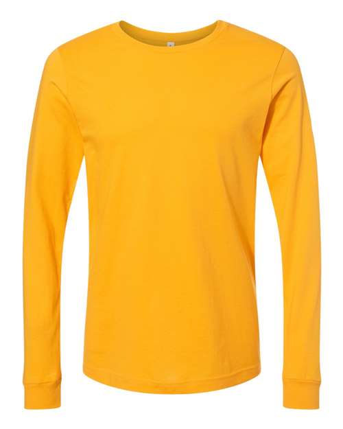 Bella+Canvas 3501 Unisex Jersey Long Sleeve Tee - Gold - front