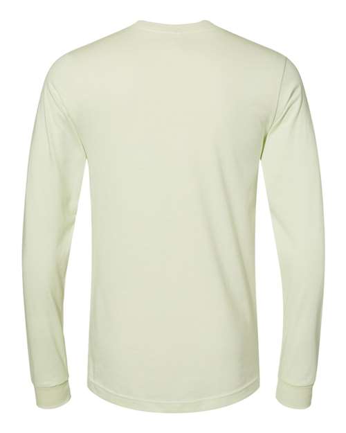 Bella+Canvas 3501 Unisex Jersey Long Sleeve Tee - Citron - back