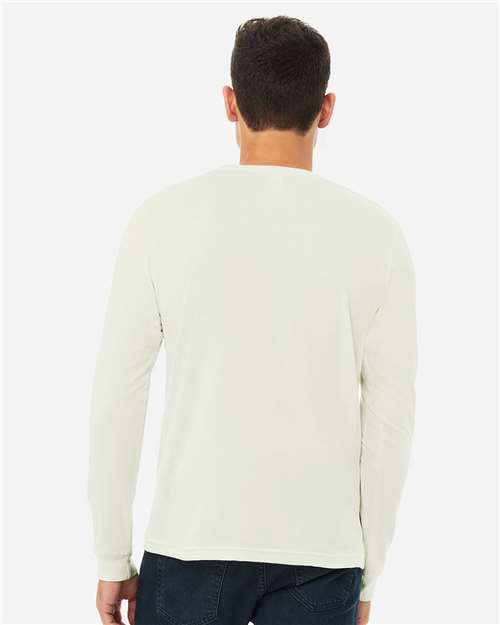 Bella+Canvas 3501 Unisex Jersey Long Sleeve Tee - Citron - model back
