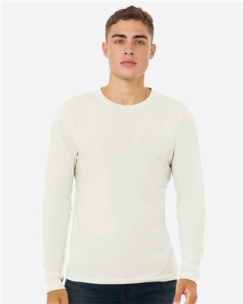 Bella+Canvas 3501 Unisex Jersey Long Sleeve Tee - Citron - model front