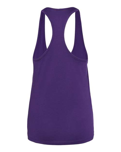 BELLA + CANVAS 6008 Women's Jersey Racerback Tank - Team Purple - back
