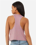 BELLA + CANVAS 6682 Women's Racerback Crop Tank - Heather Orchid - model back