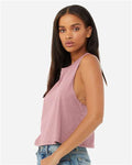 BELLA + CANVAS 6682 Women's Racerback Crop Tank - Heather Orchid - model side