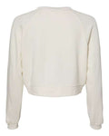 BELLA + CANVAS 7505 Women's Crop Raglan Crewneck Sweatshirt - Vintage White - back