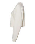BELLA + CANVAS 7505 Women's Crop Raglan Crewneck Sweatshirt - Vintage White - side