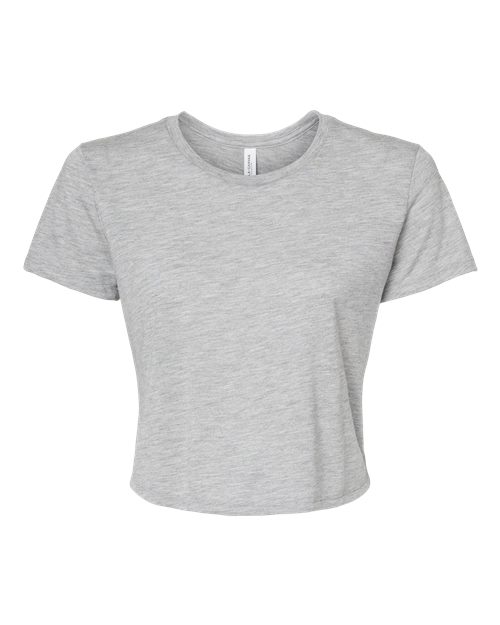 BELLA + CANVAS 8882 Women’s Flowy Crop Tee - Athletic Heather - front