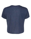 BELLA + CANVAS 8882 Women’s Flowy Crop Tee - Heather Navy - back