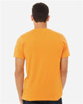 Bella+Canvas 3001CVC Unisex Heather CVC Short Sleeve Tee - Heather Marmalade - model back