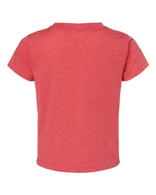 BELLA + CANVAS 3413T Toddler Triblend Tee - Red Triblend - back