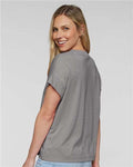 LAT 3502 Women's Vintage Wash Tee - Washed Grey - model back