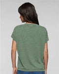 LAT 3502 Women's Vintage Wash Tee - Washed Basil - model back