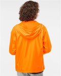Independent Trading Co. EXP54LWZ Men's Lightweight Windbreaker Full-Zip Jacket - Safety Orange - model back