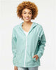 Aqua/ White Zipper