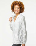 Independent Trading Co. EXP54LWZ Men's Lightweight Windbreaker Full-Zip Jacket - White Camo - model side